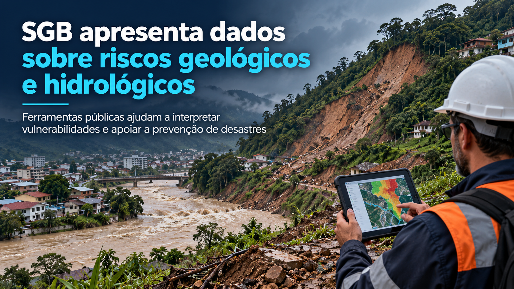 O Serviço Geológico do Brasil (SGB) apresentou, em webinar realizado em 7 de outubro, seus principais estudos e bases de dados relacionados a riscos geológicos, hidrológicos e prevenção de desastres. A atividade teve como objetivo mostrar como interpretar informações técnicas e como acessar produtos públicos desenvolvidos pela instituição. SGB Embora o encontro tenha sido dirigido inicialmente a jornalistas e comunicadores, os dados disponibilizados pelo SGB têm aplicação direta também para gestores públicos, engenheiros, Defesa Civil, planejadores urbanos e profissionais de saneamento. Produtos públicos podem apoiar decisões territoriais Durante o evento, o SGB apresentou diferentes produtos voltados à prevenção de desastres. Entre eles estão cartografias de risco geológico, mapas de suscetibilidade, avaliações pós-desastre, diagnósticos de populações expostas e estudos de aptidão à urbanização. SGB O órgão também mantém sistemas e bases de dados voltados a hidrologia, hidrogeologia e monitoramento de eventos críticos. Dados são acessíveis publicamente Segundo o SGB, os produtos técnicos produzidos pela instituição são públicos. Os relatórios voltados à prevenção de desastres podem ser consultados no portal específico mantido pelo órgão. SGB A abertura desses dados permite que municípios incorporem informações geológicas e hidrológicas aos processos de planejamento e gestão de riscos. Saneamento também depende de leitura territorial Infraestruturas de saneamento podem ser afetadas diretamente por deslizamentos, enchentes e erosões. Adutoras, estações elevatórias, reservatórios, redes, captações e estações de tratamento podem estar localizados em áreas sujeitas a instabilidades geológicas ou eventos hidrológicos extremos. Por isso, a leitura de risco territorial pode apoiar decisões sobre localização de ativos, expansão de redes e planos de contingência. Mapa de suscetibilidade não é mapa de risco Um ponto técnico importante é diferenciar conceitos. Mapas de suscetibilidade indicam áreas com maior propensão física à ocorrência de determinados processos. Mapas de risco incorporam também elementos de exposição e vulnerabilidade. Essa distinção é essencial para evitar interpretações equivocadas dos produtos geocientíficos. Ferramentas podem apoiar fiscalização e contingência Para agências reguladoras e prestadores, dados do SGB podem ser utilizados como referência complementar em: - inspeções de ativos; - planejamento de contingência; - priorização de investimentos; - expansão de infraestrutura; - avaliação de vulnerabilidade; - planejamento de emergência. Essas informações não substituem estudos locais detalhados, mas ajudam a indicar áreas que merecem investigação aprofundada. Saiba em 30 segundos - O SGB realizou webinar em 7 de outubro. - Foram apresentados estudos sobre riscos geológicos e hidrológicos. - Os produtos técnicos são públicos. - A instituição mantém cartografias de risco e suscetibilidade. - Os dados podem apoiar municípios, Defesa Civil e infraestrutura. SGB Por que isso importa A adaptação climática e a prevenção de desastres dependem cada vez mais de informações espaciais confiáveis. No saneamento, conhecer previamente áreas suscetíveis a inundações, deslizamentos e outros eventos permite melhorar decisões sobre localização, reforço e proteção de ativos. Fonte Serviço Geológico do Brasil (SGB) — “Webinar do SGB apresenta estudos sobre riscos geológicos e hidrológicos a jornalistas e comunicadores”, 7/10/2026.