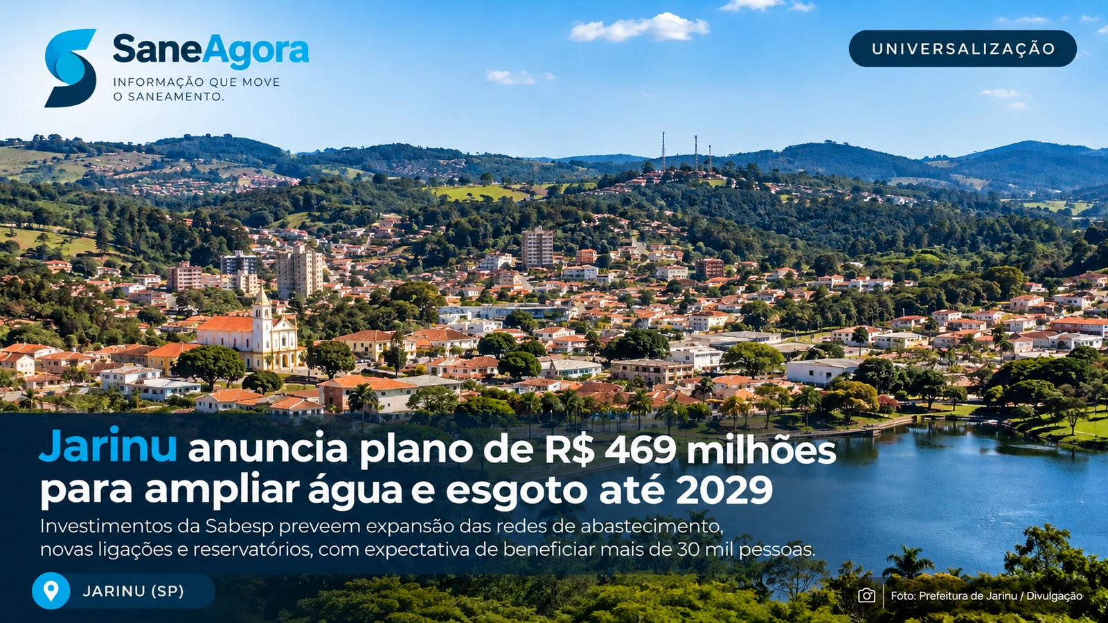 Jarinu terá R$ 469 milhões para universalizar água e esgoto