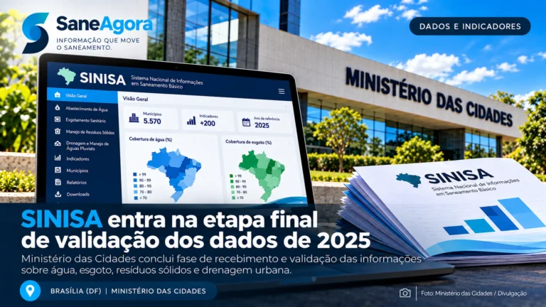 SINISA terá etapa de validação dos dados de 2025 em novembro. Confira os prazos e a importância das informações para a gestão do saneamento.